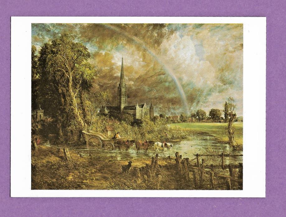 Vintage Postcard Salisbury Cathedral From the Meodows John Constable 811541