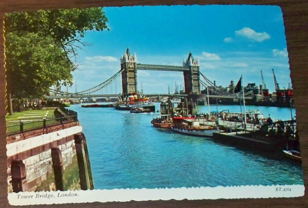 London England~ London Tower Bridge vtg postcard