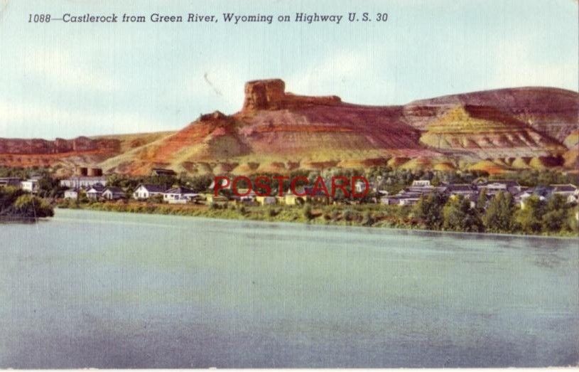 1948 CASTLEROCK FROM GREEN RIVER, WYOMING on Highway U.S. 30