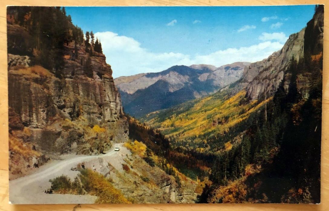 Colorado Side Road - Canyon Greek-Ouray-San Juan Mountains - Vintage Postcard