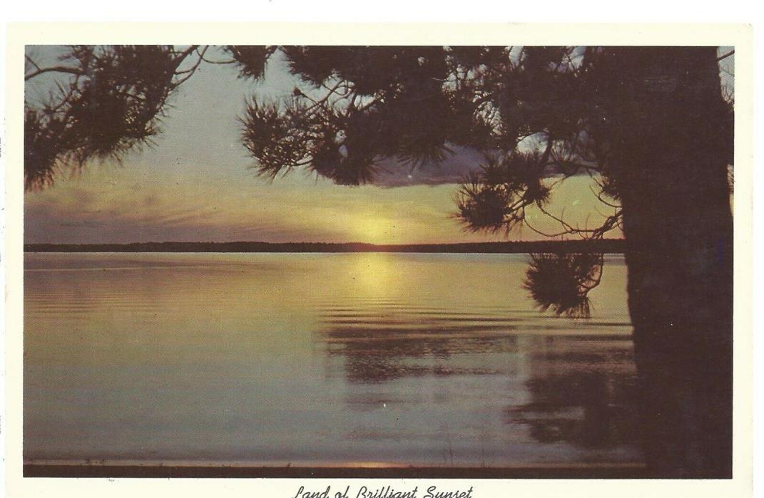 Land of Brilliant Sunset Vintage Postcard Chrome Teich