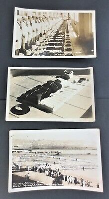 Early 1900s US Naval Academy Training Station San Diego Calif (3) RPPC Postcards