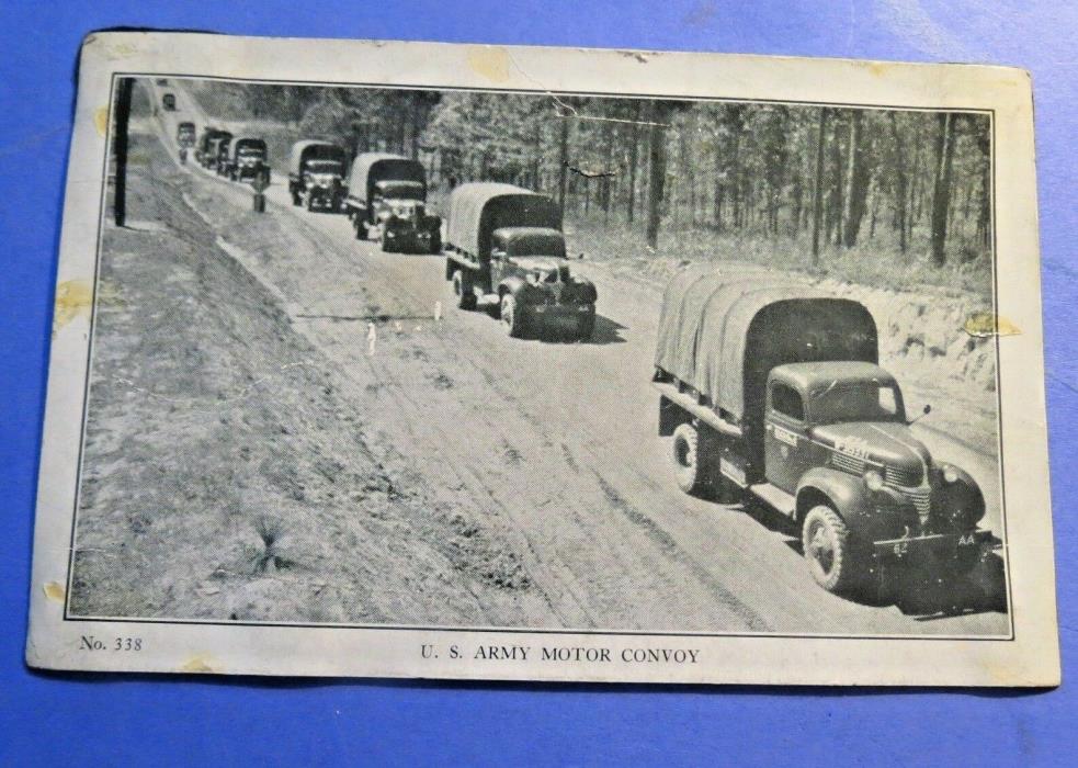 US Army Motor Convoy Vintage Old Postcard PC2425