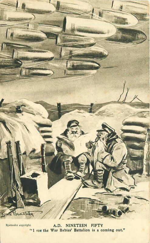 Bystanders Comic Humor C-1918 WW1 Military Trench Postcard 1640