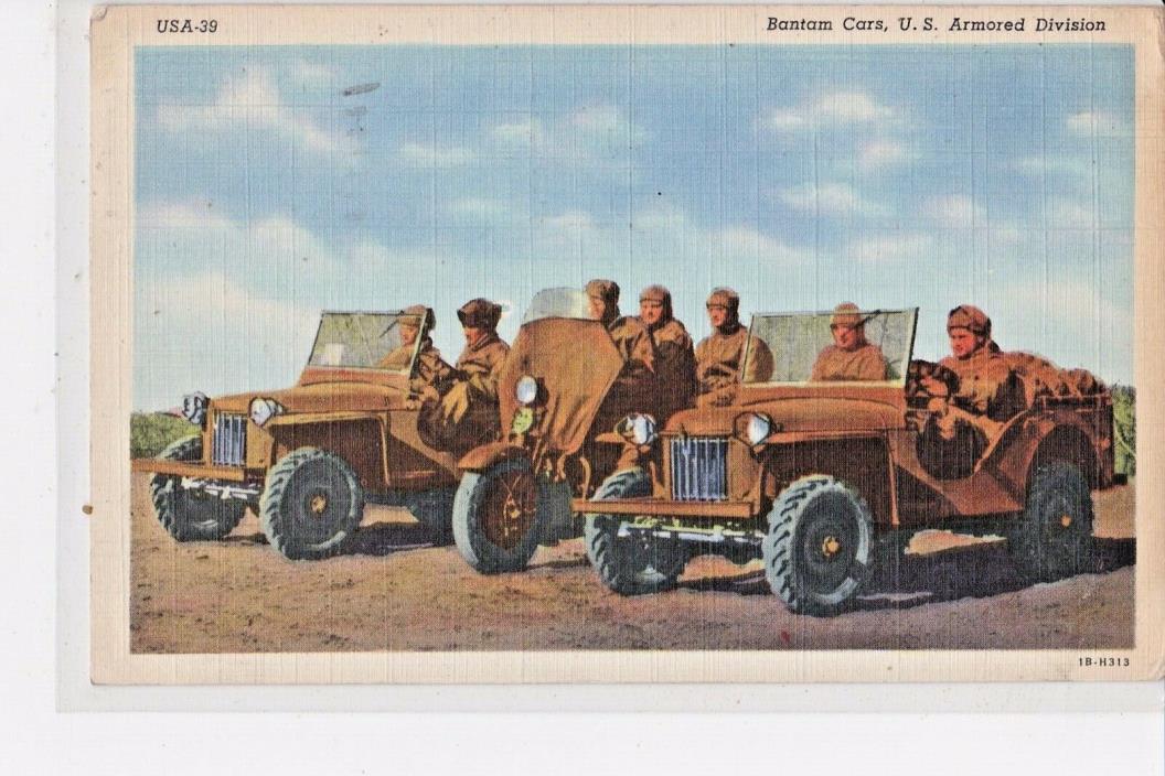 US ARMY BANTAM CARS (JEEPS) AND A MOTORCYCLE