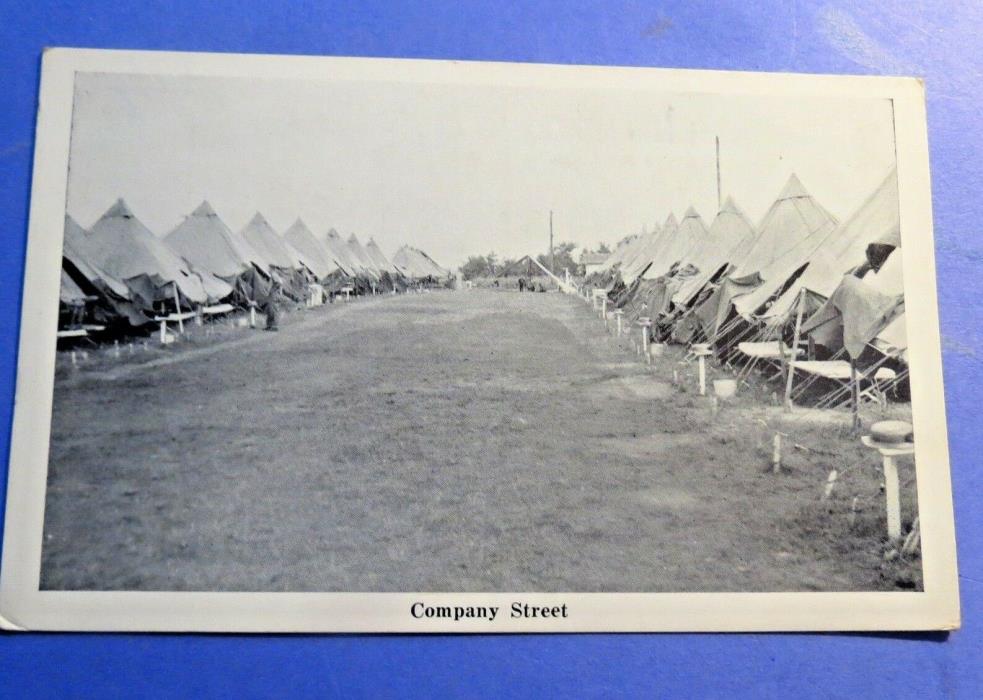 Company Street US Army Training Vintage Old Postcard PC2420