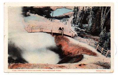 2965:*Yellowstone Park CRATER OF MUD VOLCANO No. 11125 HAYNES PHOTO c1915 Pc