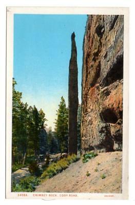 2966:* Yellowstone Park CHIMNEY ROCK~CODY ROAD #24084 HAYNES 1920s Postcard