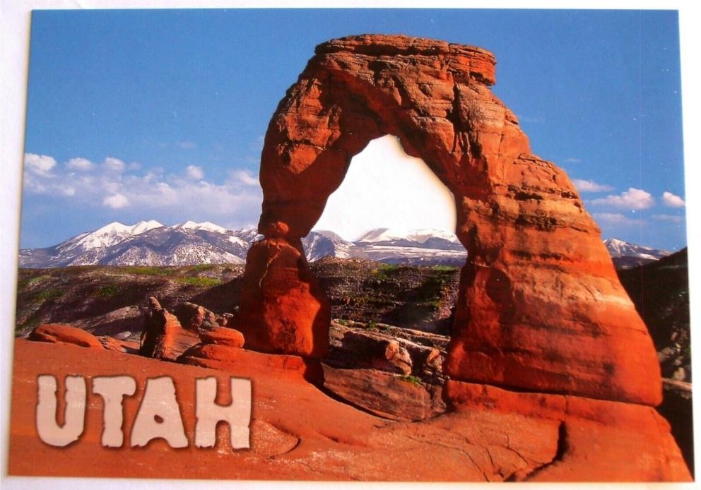 Unusual Delicate Arches National Park Utah Cutout Photo Postcard New