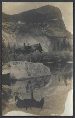 Mirror Lake Reflection Yosemite National Park CA Pillsbury Co. RPPC 1910