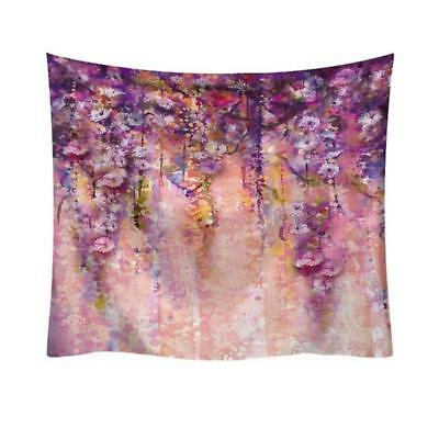 Purple Flower Rain Tapestry
