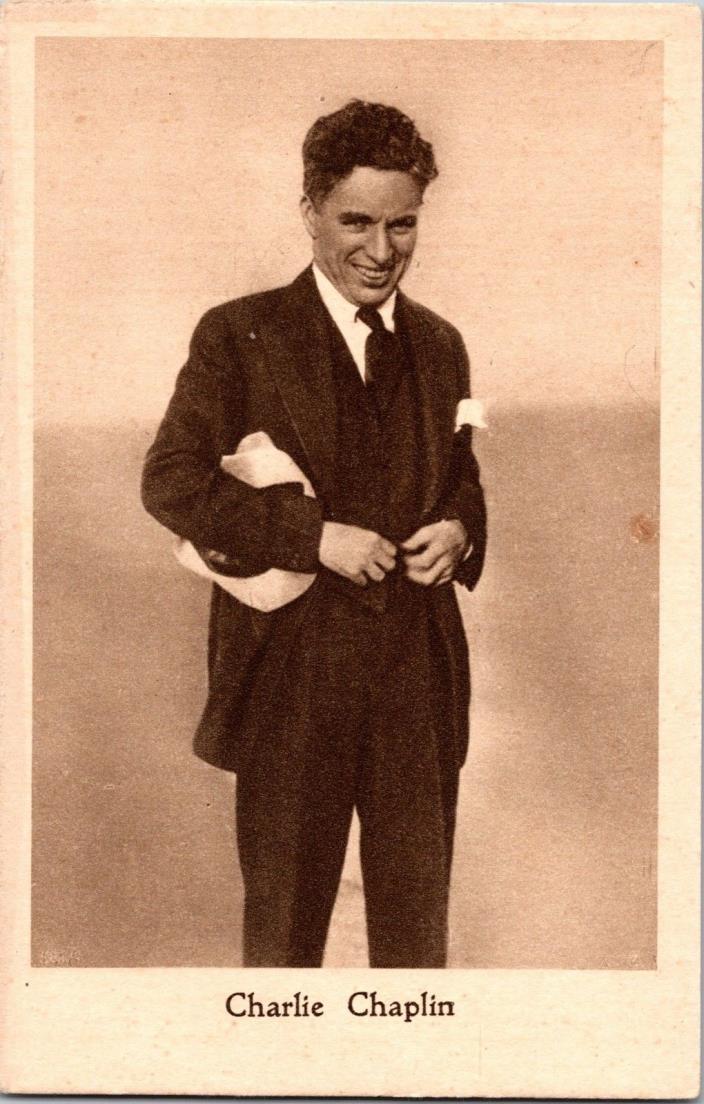 Charlie Chaplin Postcard RPPC Silent Film Star n185