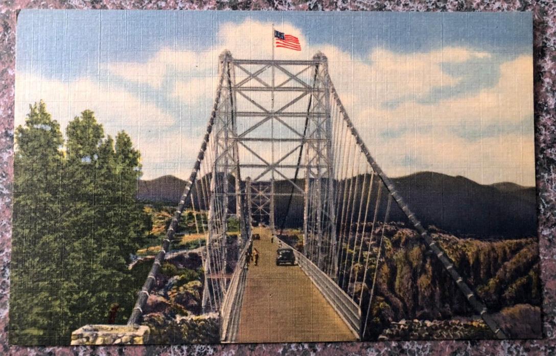 Vista of Suspension Bridge - Royal Gorge - Canon City, CO. - Vintage Postcard