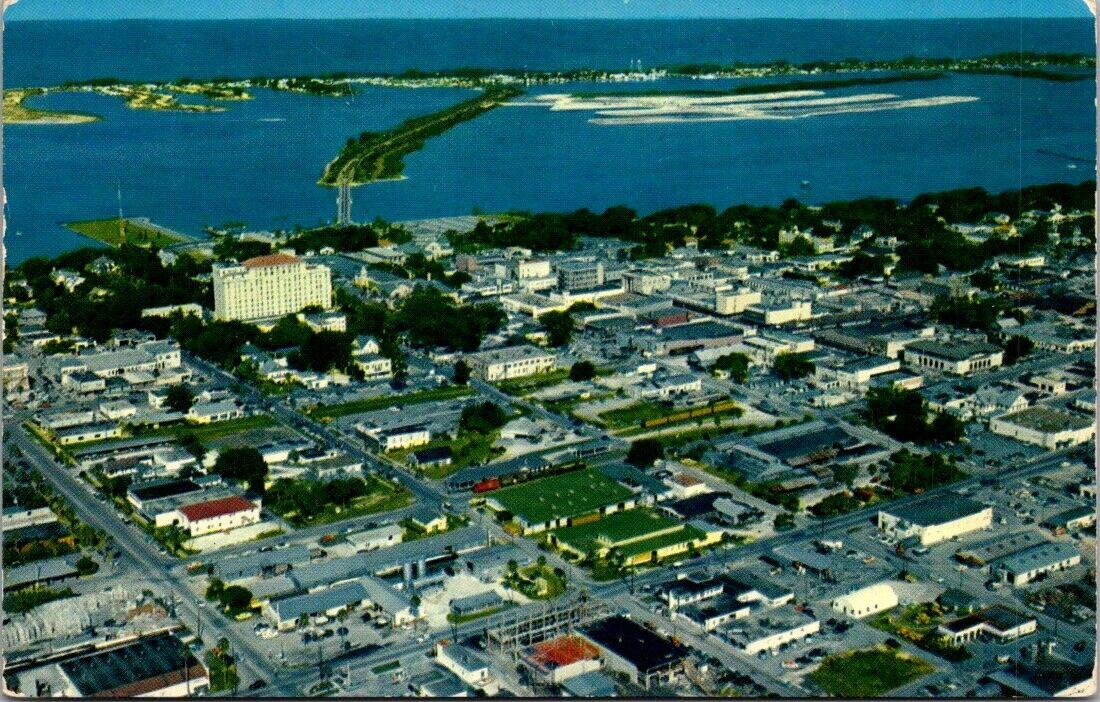 Postcard Florida Air View Of Downtown Clearwater Posted H14