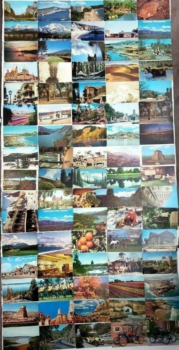 POSTCARDS POSTED VTG LOT OF 81 RANDOM HISTORIC-NATURAL-CITIES-BUILDINGS-PEOPLE