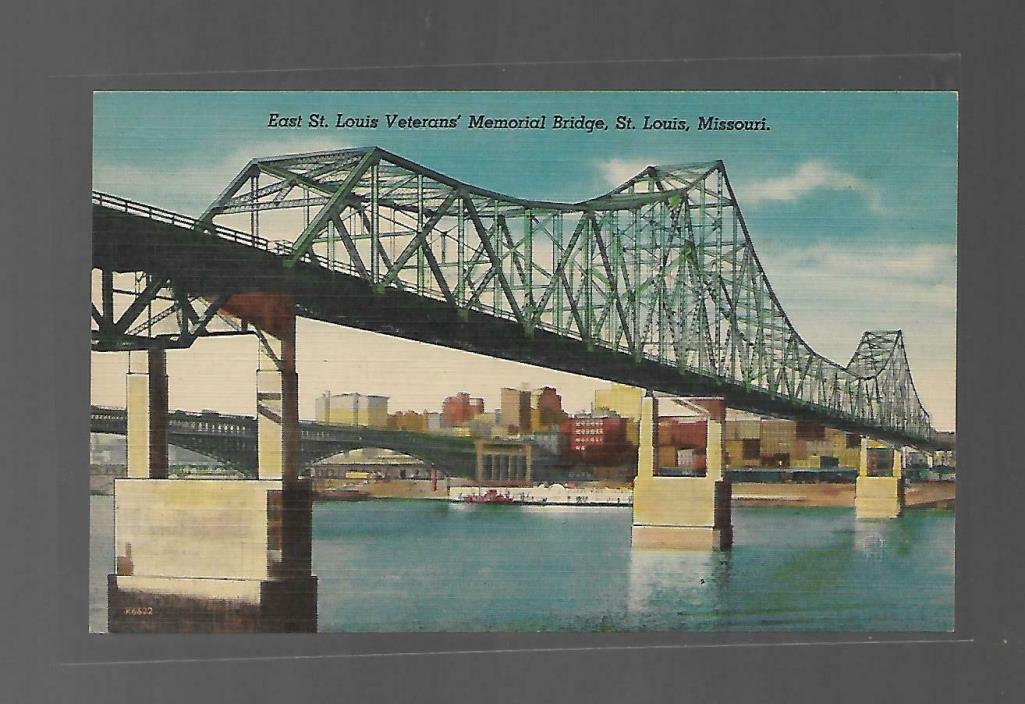 View of East St. Louis Veterans Memorial Bridge St. Louis MO Missouri