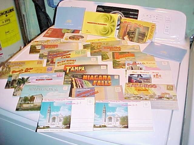 collection of 20 vintage postcard folders,1930's,40's,50's,60's & 8 photo packs