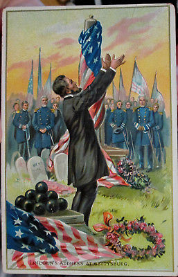 c1910 Lincoln's Gettysburg address postcard by Raphael Tuck & Sons