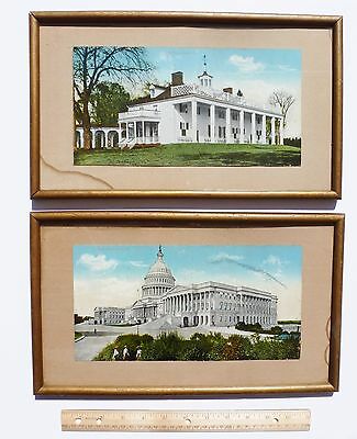 c1910  MOUNT VERNON ,VA  &  CAPITAL  WASHINGTON DC Extra Large Framed Postcards