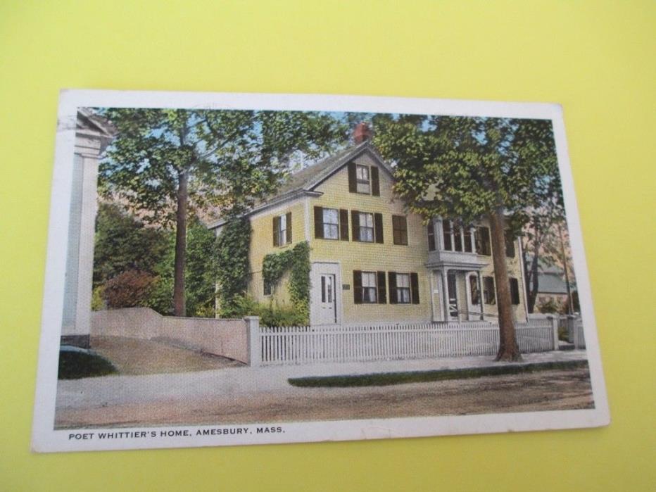 AMESBURY, MASS  HOME OF POET JOHN GREENLEAF WHITTIER
