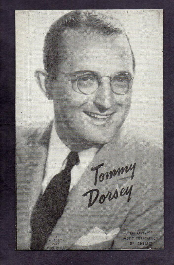 1940's Vintage Mutoscope Music Arcade Exhibit Postcard Tommy Dorsey