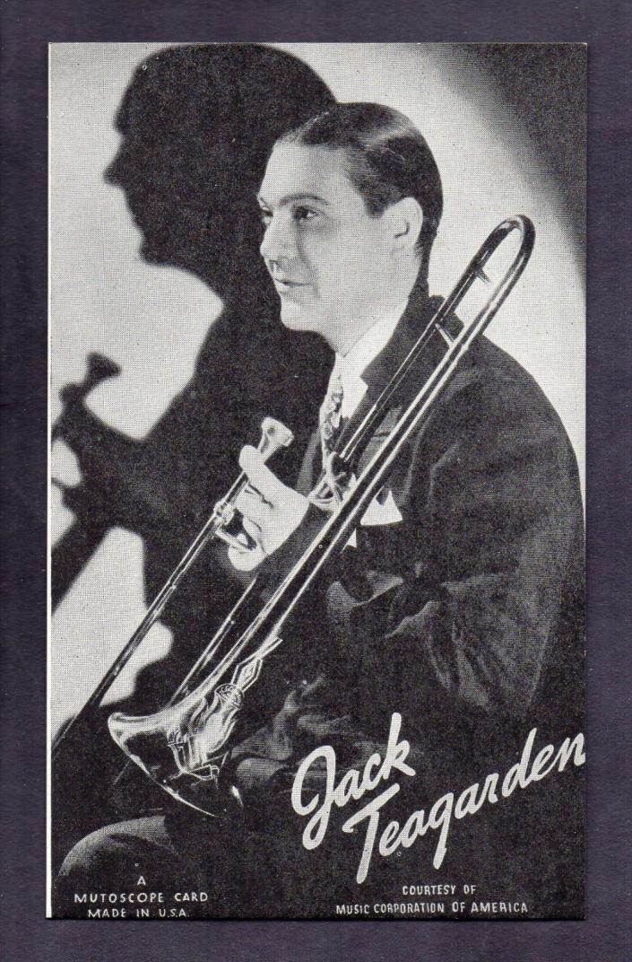 1940's Vintage Mutoscope Music Arcade Exhibit Postcard Jack Teagarden