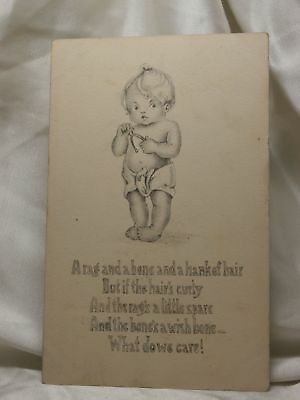 POSTCARD 1912 Baby Rhyme Antique Old Fashion Chicago ILL VINTAGE POSTED