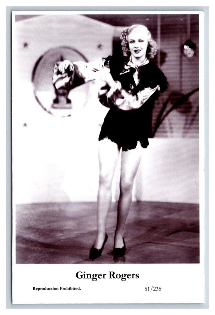 Ginger Rogers (C) Swiftsure Postcard year 2000 modern print 51/235 glamour photo