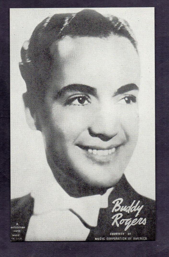 1940's Vintage Mutoscope Music Arcade Exhibit Postcard Buddy Rogers