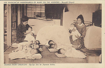 Babies at Franciscan Missionaries of Mary Mission BIWASAKI Japan 1920s Postcard