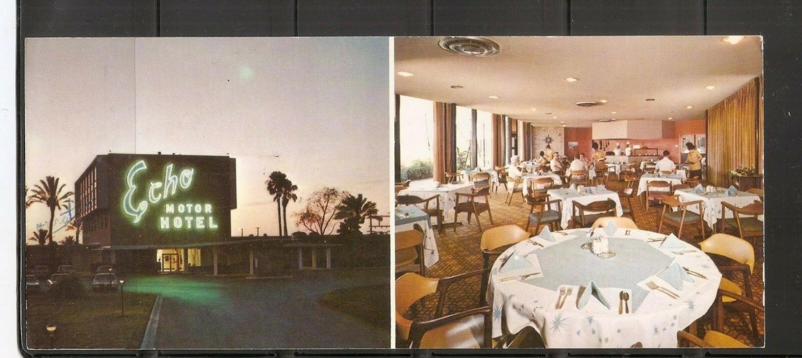 Echo Motor Hotel, Edinburg Texas . Vintage Postcard