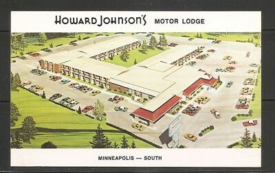Howard Johnson's Motor Lodge, Minneapolis South. Vintage Postcards.