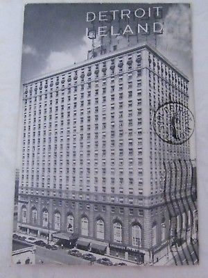 Vintage Detroit-Leland Hotel Detroit, Michigan Postcard