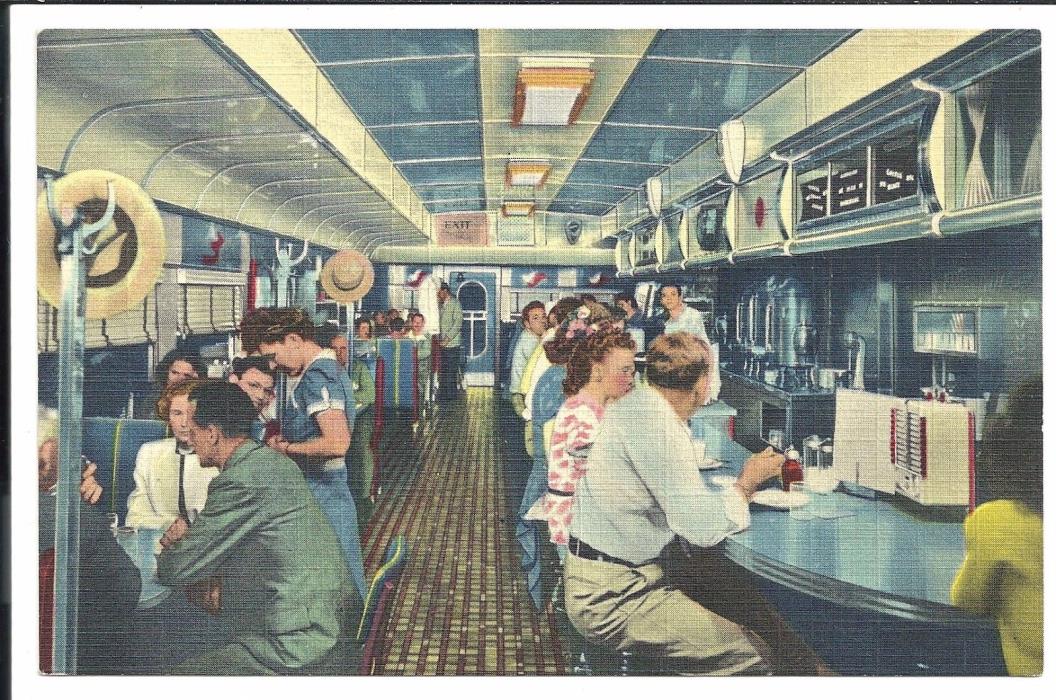 The Willow Grove Diner PA Rare Diner Interior Vintage Original Postcard