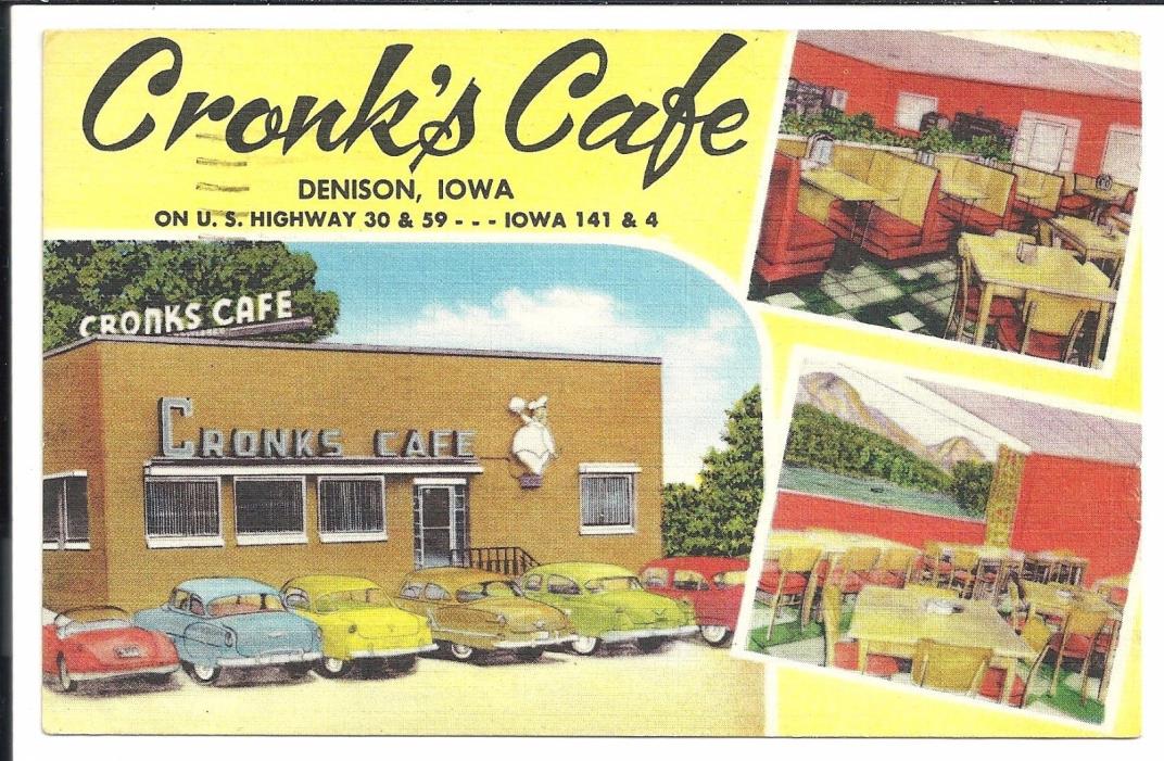 Cronk's Cage Denison Iowa Vintage Original Postcard
