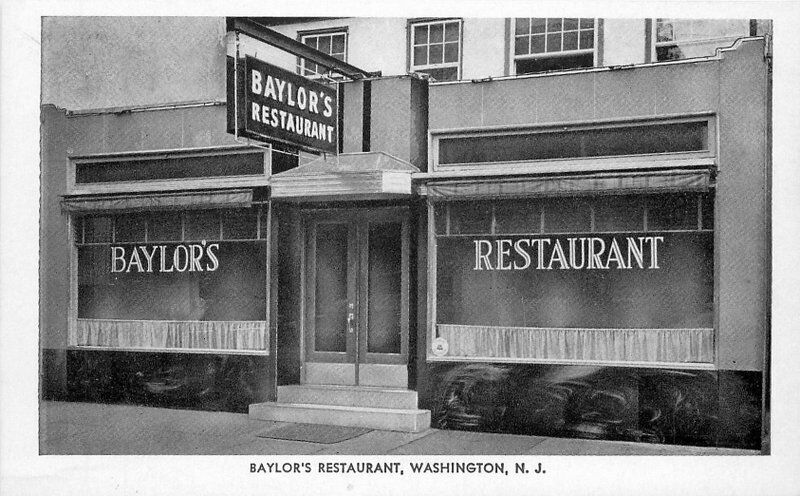 Baylor's Restaurant Washington New Jersey 1940s Postcard Eagle 1249