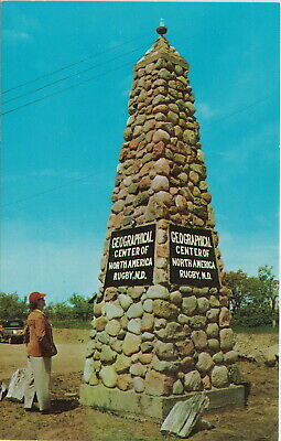 US ND Rugby GEOGRAPHIC CENTER of NORTH AMERICA Rugby ND 1950 CARIN MONUMENT!