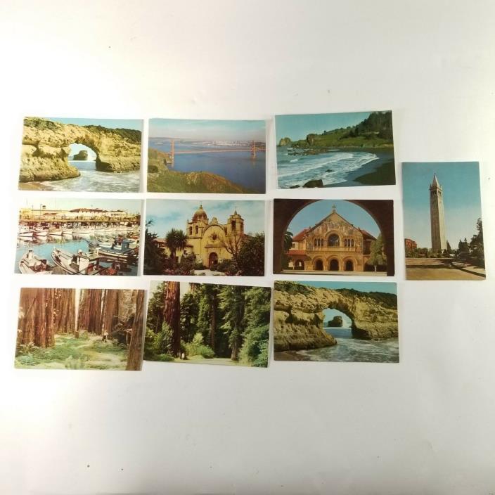 Lot of 10 Postcards - Union 76 Gasoline Promotion Travel the West California