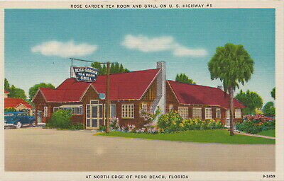 US FL Vero Beach 1930s ROSE GARDEN TEA ROOM and GRILL Motto -Delightful!