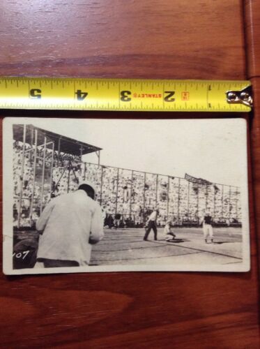 Vintage Baseball Game Post Card USS Banner Stadium Postcard