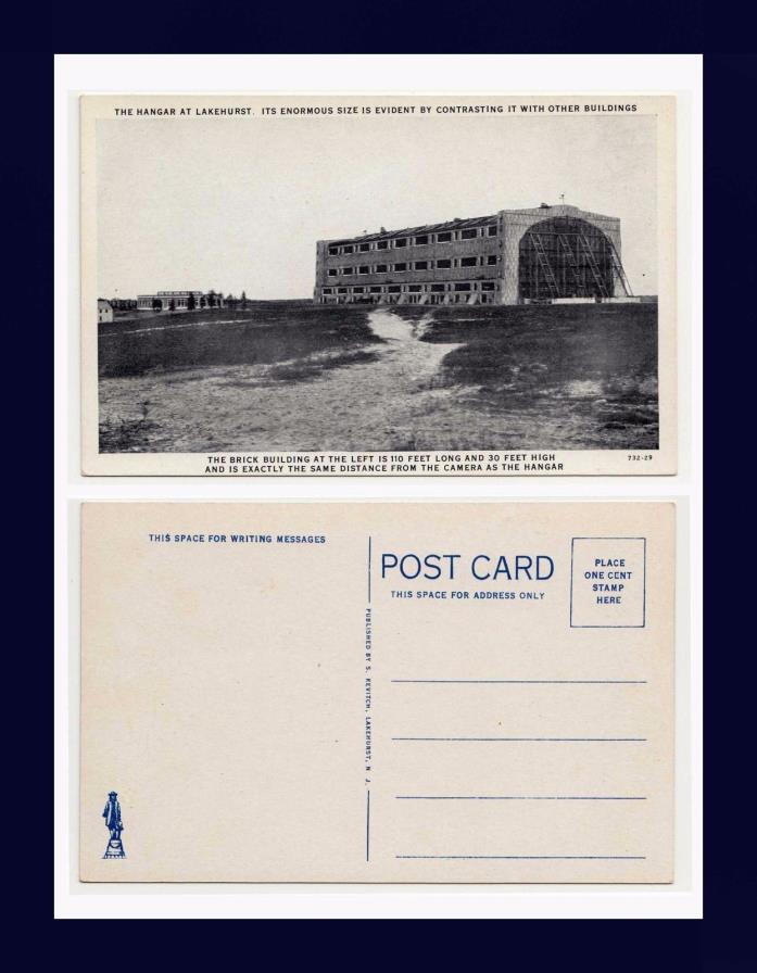 AVIATION LAKEHURST NEW JERSEY NAVAL AIR STATION DIRIGIBLE HANGAR CIRCA 1925