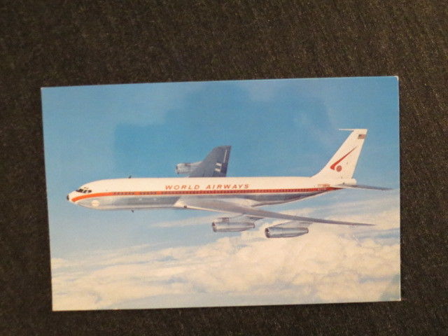 VTG World Airways' Boeing Intercontinental 707 320c Jetliner Postcard