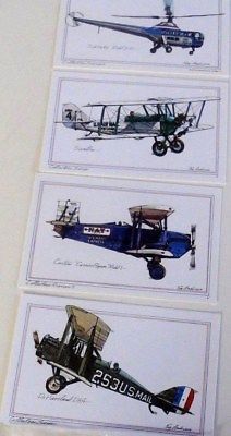 1973 Set /4 US MAIL AIRPLANE Post Cards Packaged For United Air Lines-Unused