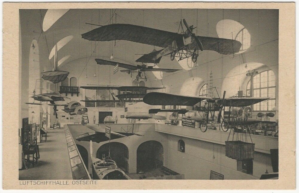 1931 German Aircraft Museum Luftschiffhalle Osteite Postcard