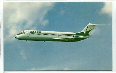 Ozark Airlines DC 9 Plane McDonnell Douglas postcard
