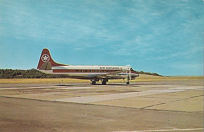 Air Canada Viscount Aircraft on tarmac ST. JOHN Airport New Brunswick Postcard