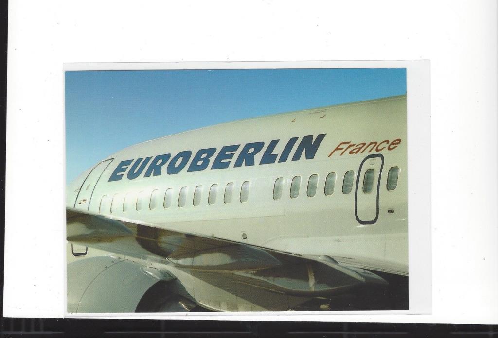 EuroBerlin France airlines  issued Boeing 737-300  cont/l postcard