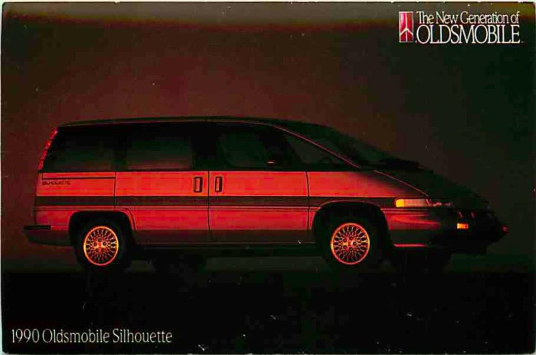 Advertising Postcard 1990 Oldsmobile Silhouette Minivan
