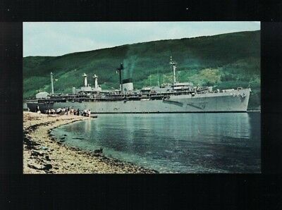 C 1970 USS HOLLAND (AS-32) Submarine Tender Leaving Holy Loch Postcard