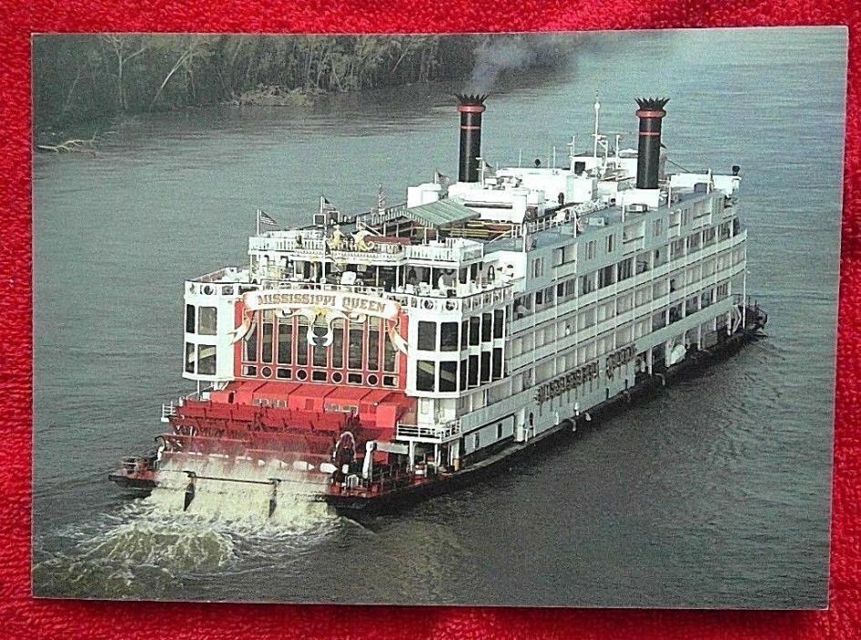 Mississippi Queen postcard steamboat paddlewheel river 1994 USA HOM 120 9/94